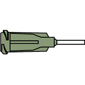 SE14-1/2 - Aiguille inox courte droite 14 AWG