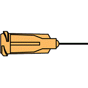 SE23-1/2 - Aiguille inox courte droite 23 AWG