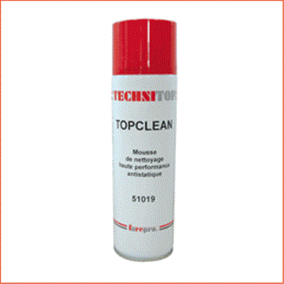 51019 - TOPCLEAN - Mousse de nettoyage antistatique plastiques et surfaces grainées